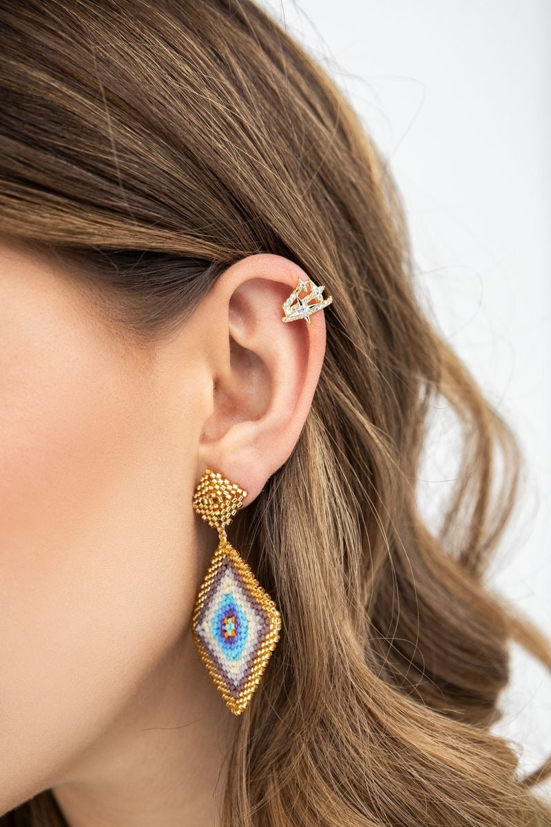Earcuff estrellas circones